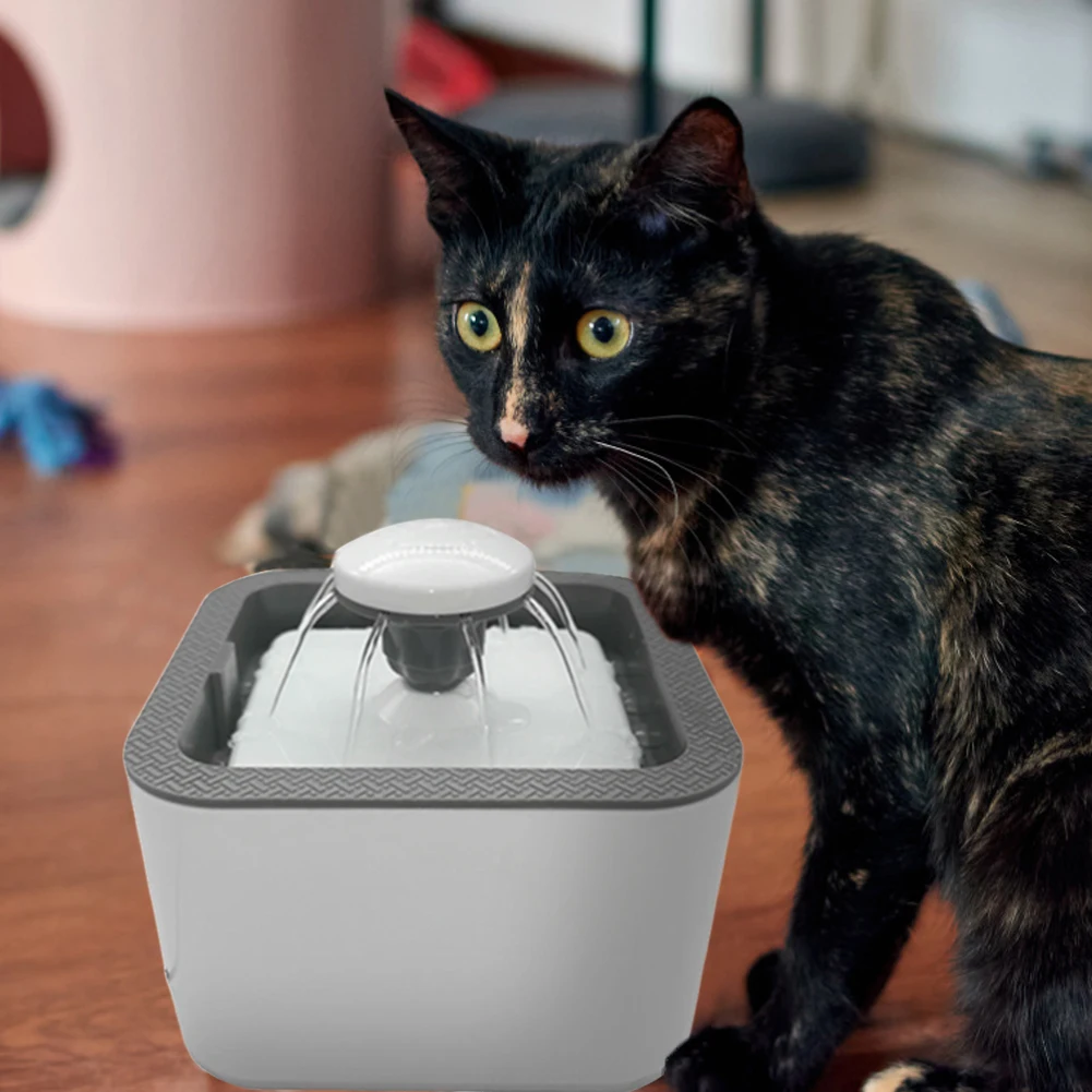 

Pet Cat Dog Water Dispenser Drinking Bowl USB LED Automatic Healthy Fountain Drinker Auto Feeder Pet Products, White