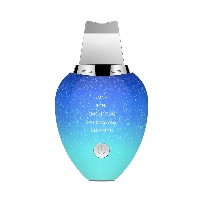 

2021 Beauty Personal Deep Cleansing Skin Ultrasonic Cleaner Facial Skin Scrubber Blue