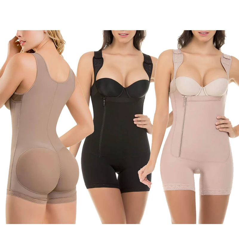 

20201 Hot Plus Size Underbust Shaper Spandex Shapewear Zipper Slimming Posture Corrector S-6XL Underwear Women Bodysuit