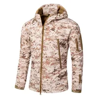 

Desert Digital Hunting Soft Shell Tactical Fleece Lined Jackets Camo Hoodie Jacket