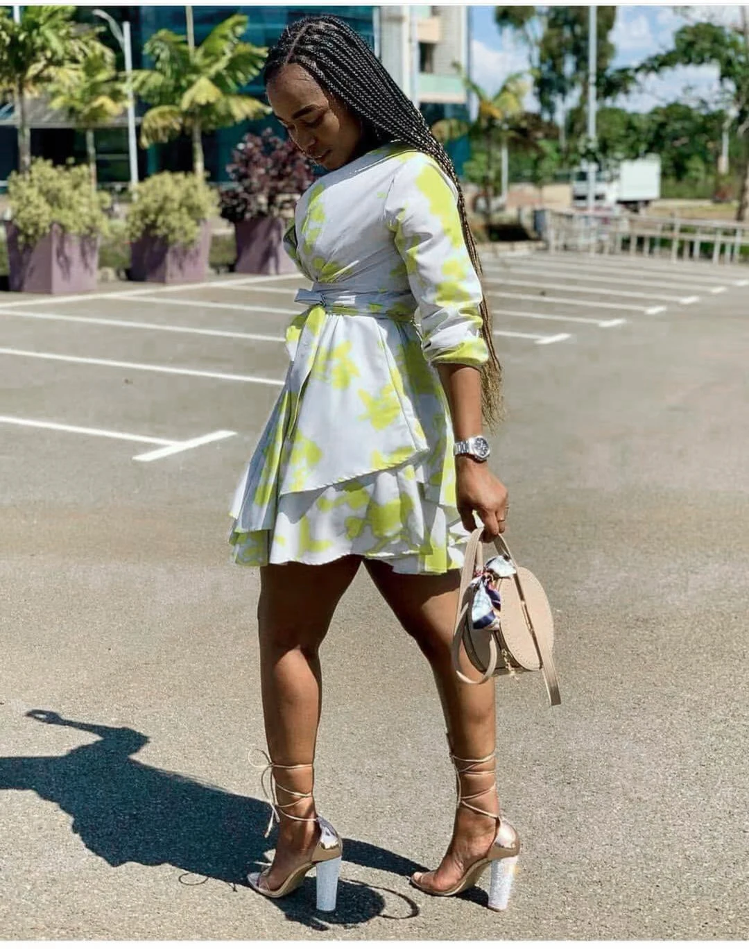 

H & D 2021 Spring new style African women dress V neck sexy casual dress