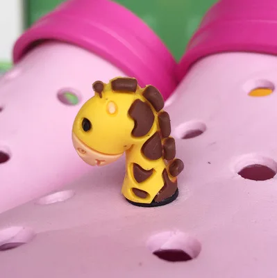 

New Design Creative Croc Charms Giraffe Rabbit Yellow Duck 3D Croc Charms Designer Charms For Diy Crocs, As picture