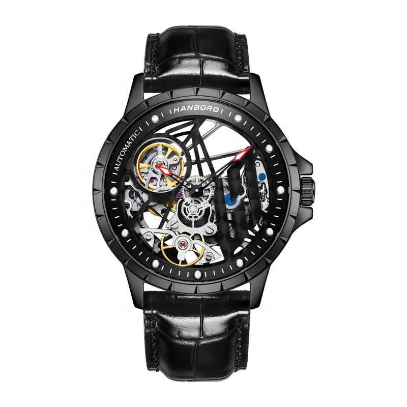 

Luxury Mechanical Men Watch Custom Logo Automatic Watch Stainless Steel Skeleton mechanical watch