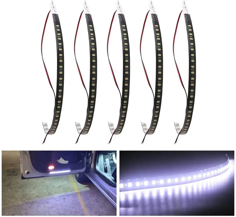 

White 12V 30cm Knight Rider Flash Scanner Neon Led Waterproof Decorative Atmosphere Strip Light for Car Scooter