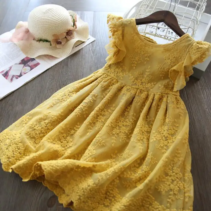 

Girls' dresses Fashion Lace Floral Embroidered Baby Girl Dress Kids Wear Casual Children Clothing Y12624, Can follow customers' requirements