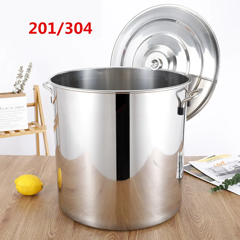 Stainless Steel Big Capacity Large Commercial Cooking Pots Ollas Grande