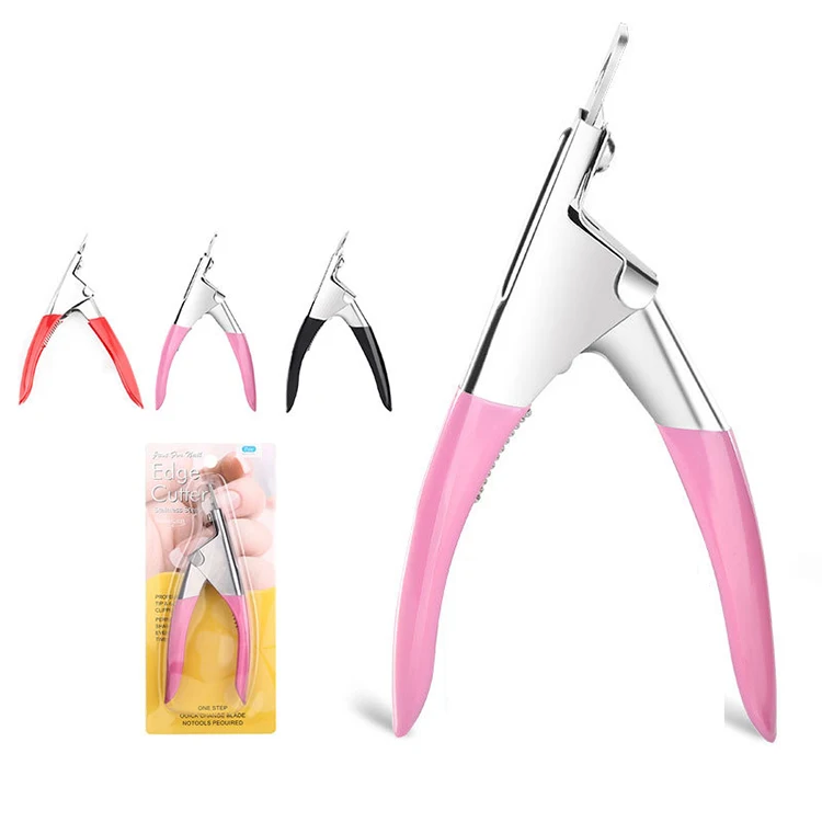 

Professional Manicure Stainless Steel Rainbow Nail Art Tools U-shaped Nail Extension Acrylic False Nail Edge Cutter Clipper