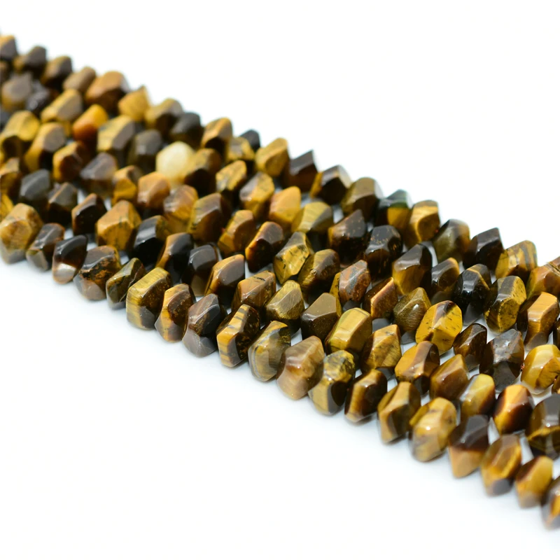 

Trade Insurance  High Quality Natural Irregular Yellow Tiger Eye Loose Beads