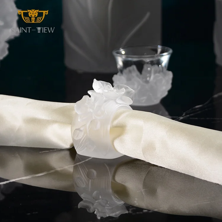 

SAINT-VIEW Creative Flower Style Orchid Napkin Ring Luxury Dining-table Decoration