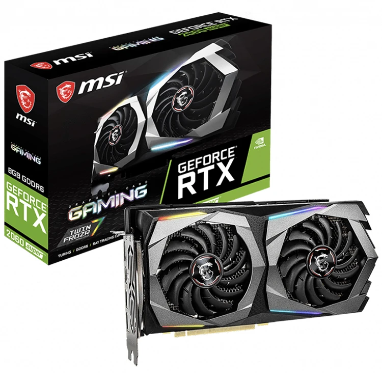 

MSI NVIDIA GeForce RTX 2060 SUPER GAMING 8G Used Graphics Card with 8GB GDDR6X 256-bit Memory Support Ray Tracing