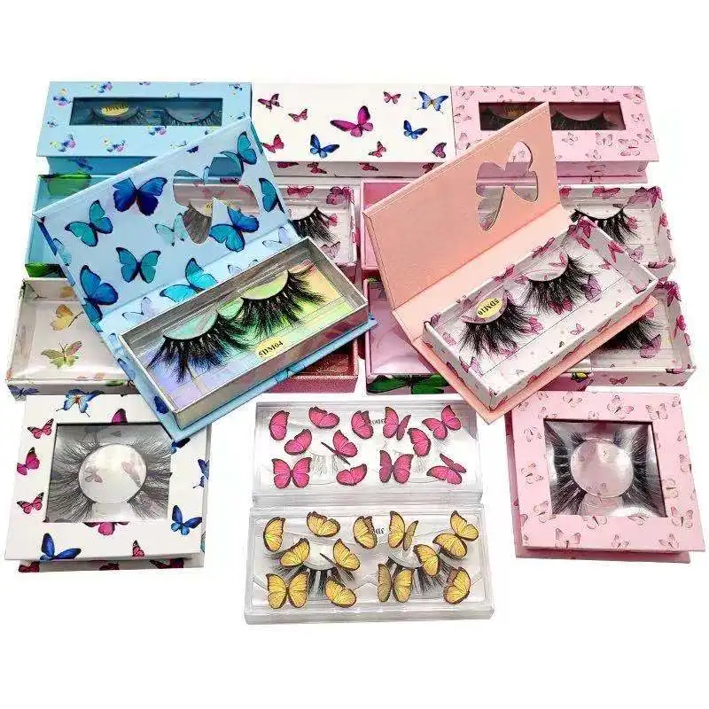 

new arrivals Private label custom 25mm 3d mink lashes packaging box mink lashes custom logo 3d mink eyelashes vendor, Natural black mink eyelashes