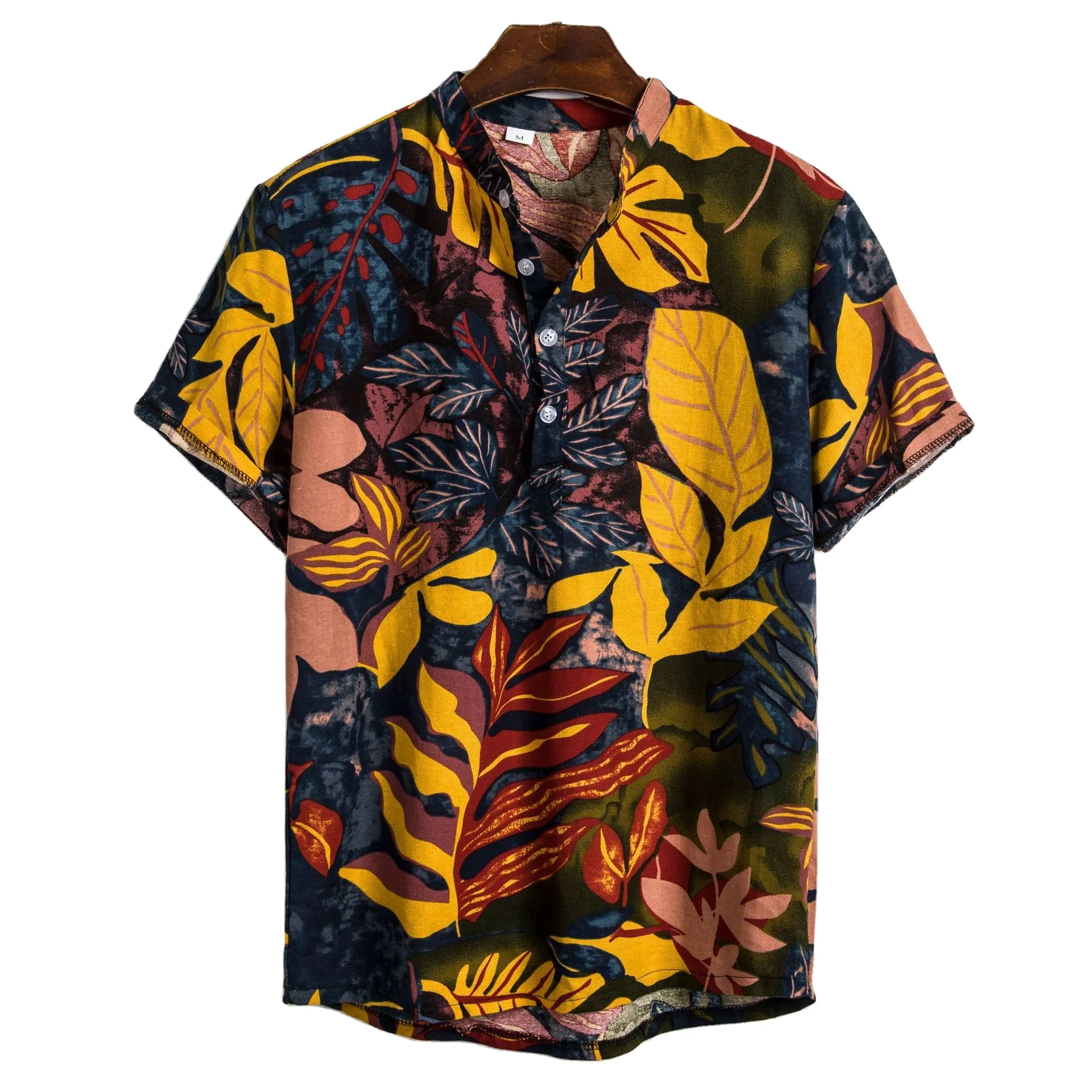 

Wholesale Casual Floral Beach Mens Hawaiian Button Down Shirts