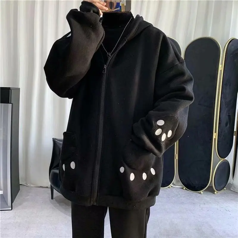 

Printing winter coat for unisex designer bear cute full zip up hoodie custom plus size coats women's hoodies