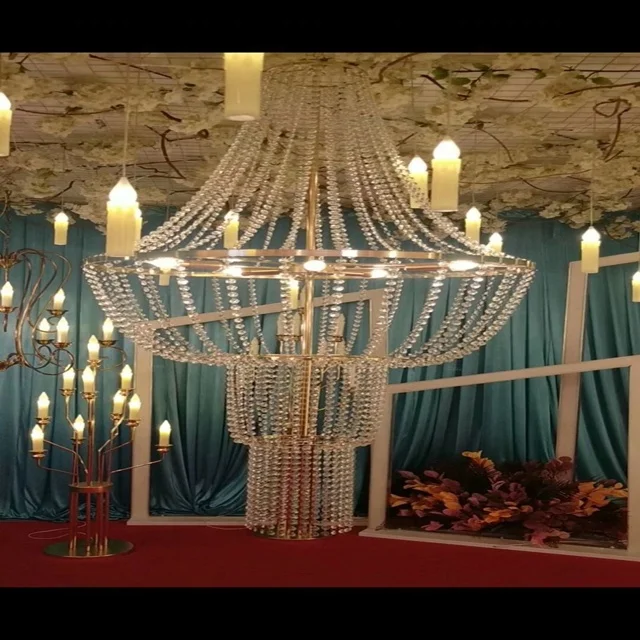 

LED art iron large flower event wedding decoration lighted wedding acrylic crystal stage backdrop sunyu1135, Any size
