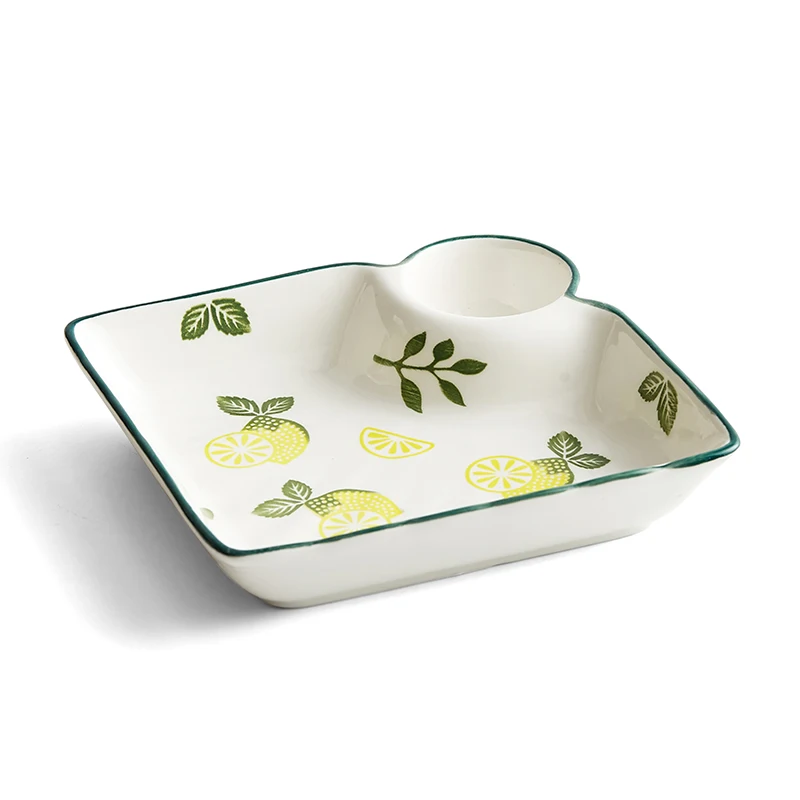 

Lovely dumpling vinegar dish Ceramic divider Creative home Japanese tableware cold Dish French fries dish