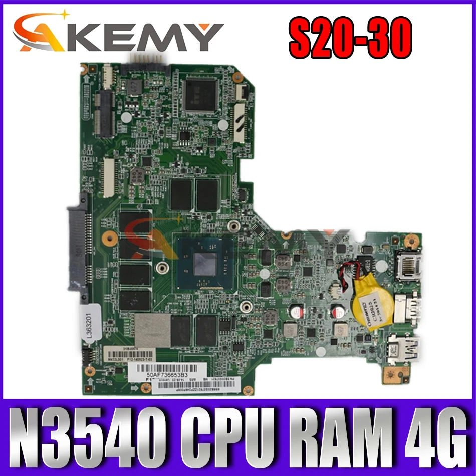 

BM5406 For S20-30 laptop motherboard BM5406 REV:1.3 with N3540 CPU RAM 4G 5B20G9711* mainboard 100% test work