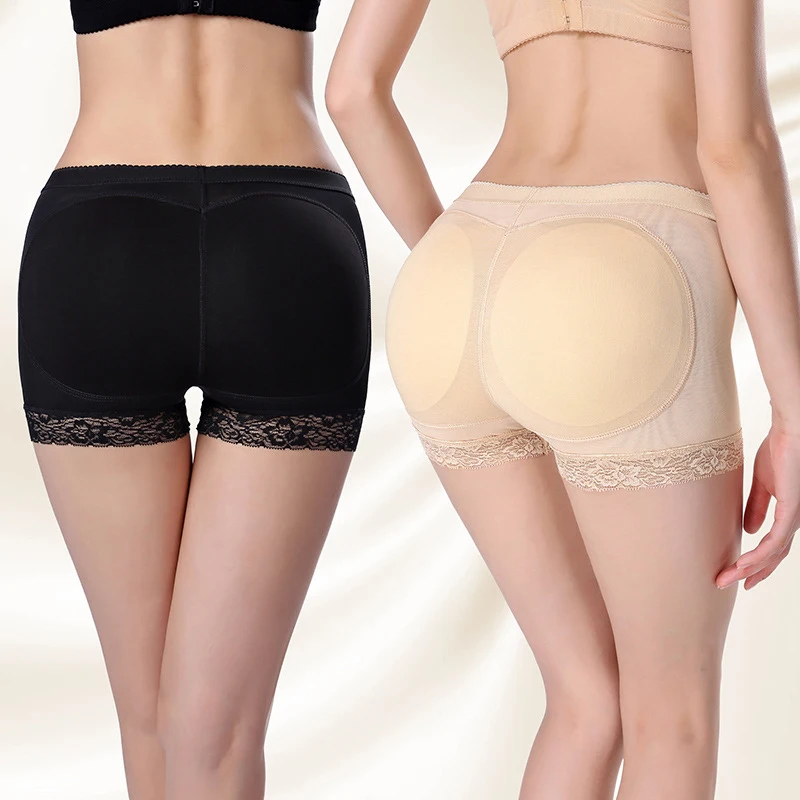

Women shaper panties hip butt lift hip enhancer padded bum comfortable panties, Black,skin