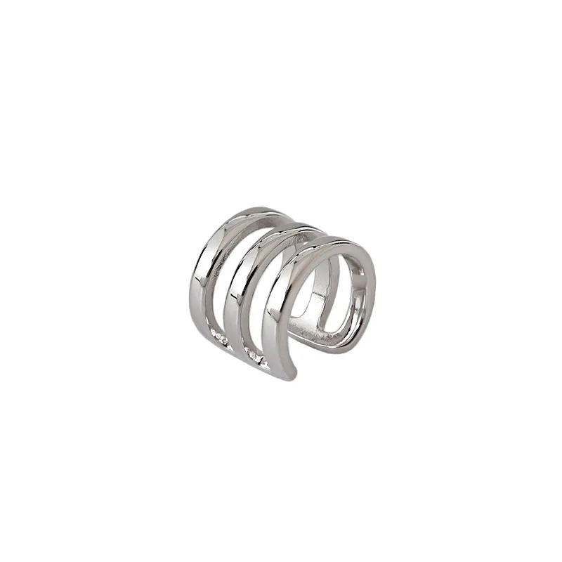 

S925 Sterling Silver Ear Clip No Pierced Zircon Multi-Layer Ear Cuff Buckle Silver Earrings 925 Women Fine Jewelry