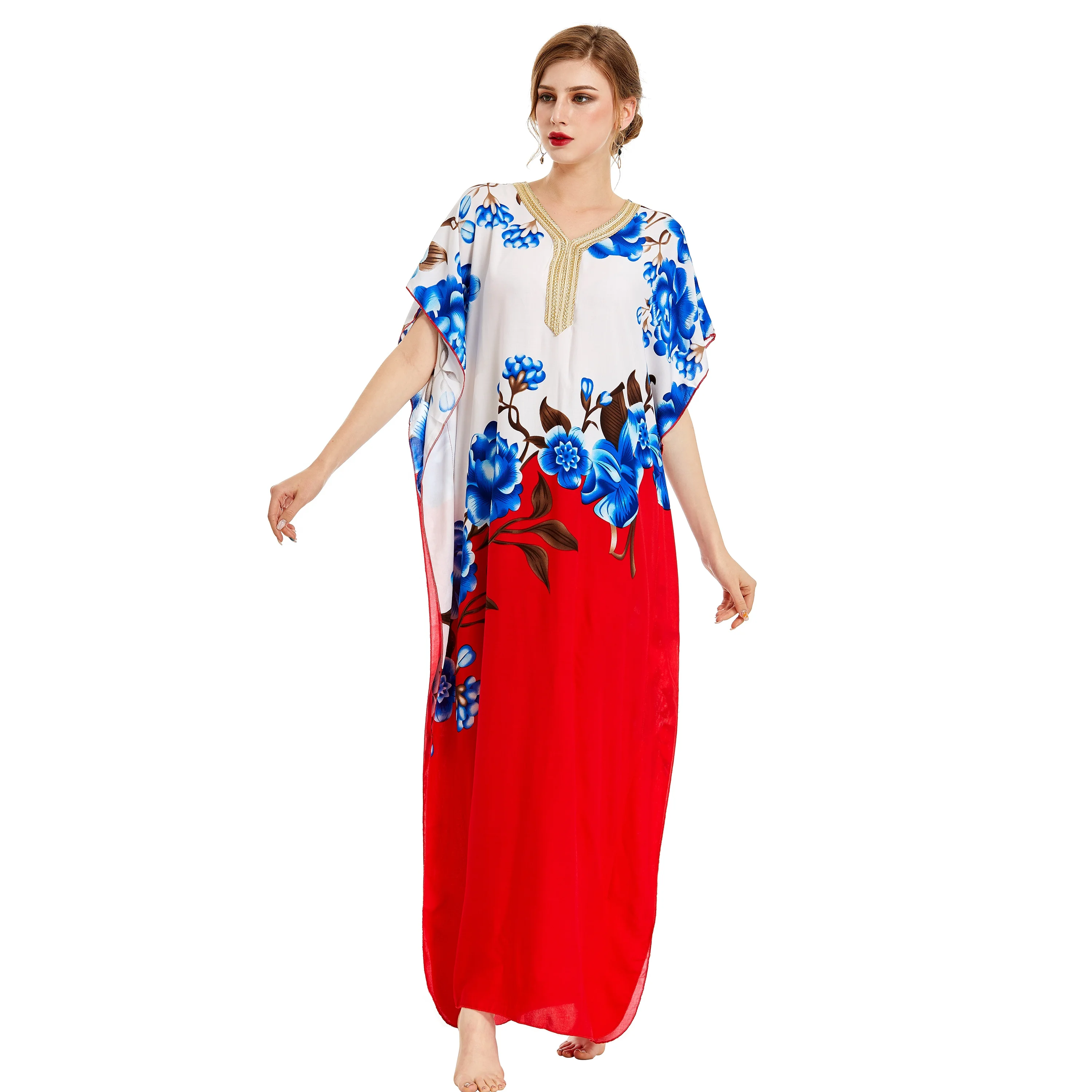 

Plus size beach cover arab muslim robe women Ankle length casual dress, 1colors