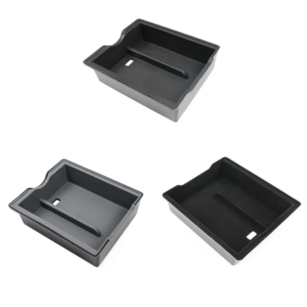 

Suitable For Tesla Model 3 Parts Central Double Storage Box ABS TPE Flocking Accessories Storage Box