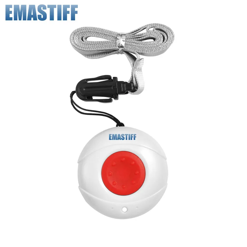 

Wireless Waterproof 433MHZ Lanyard Panic Button Wristwatch Style Emergency Alarm Button For GSM/PSTN Alarm System, White