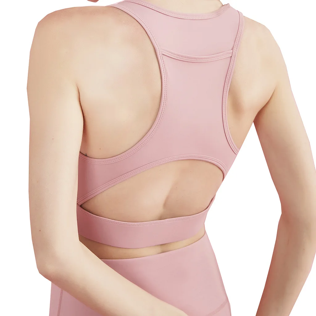 

2021 new style beauty back running fitness yoga underwear gathered elastic breathable sports vest women, Customized colors