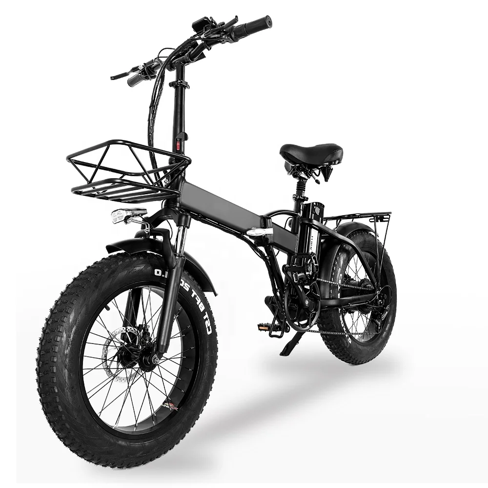 

Free Shipping Foldable Electric Bicycle E Bike Biciclette elettriche 500w 48v 20'' Europe Warehouse, Black
