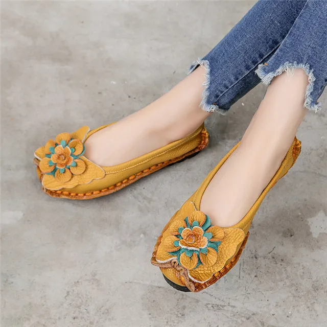 

Comfort Genuine Leather Office Women Casual Flat Shoes