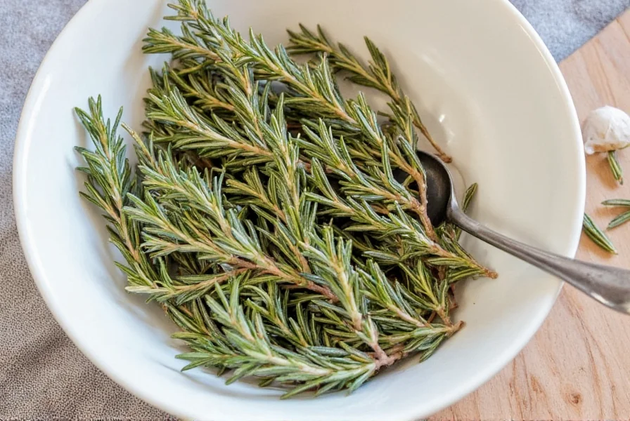 Vacuum sealed rosemary in bag