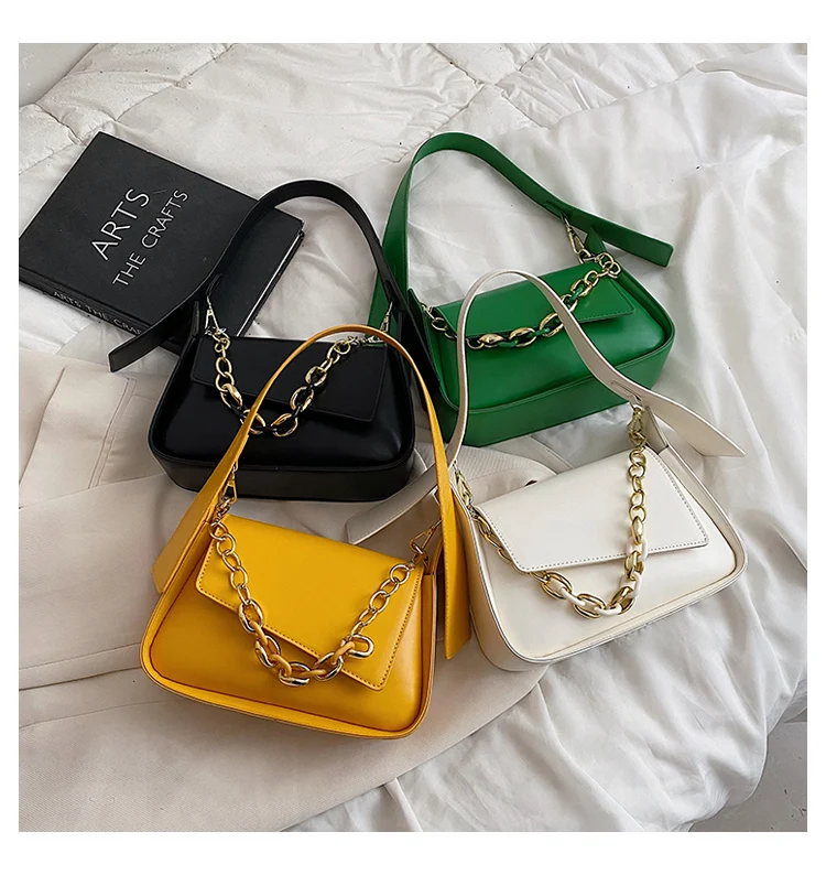 

New fashion women's bag designer chain bag square bag solid color handbag, Multicolor