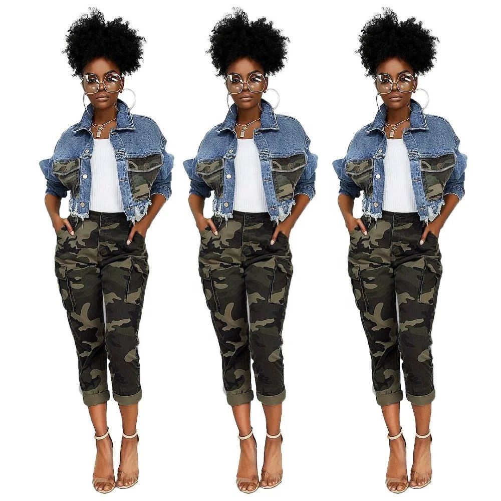

B62614A Hot style high selling short denim tops with sexy American women's jackets