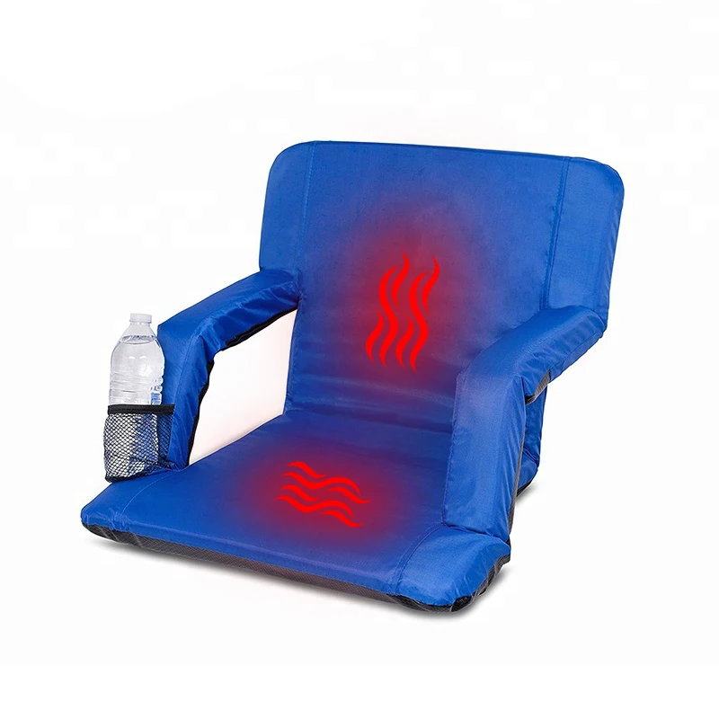 

Heated bleacher stadium chair seat cushions reclining back and arm support, Customer's request