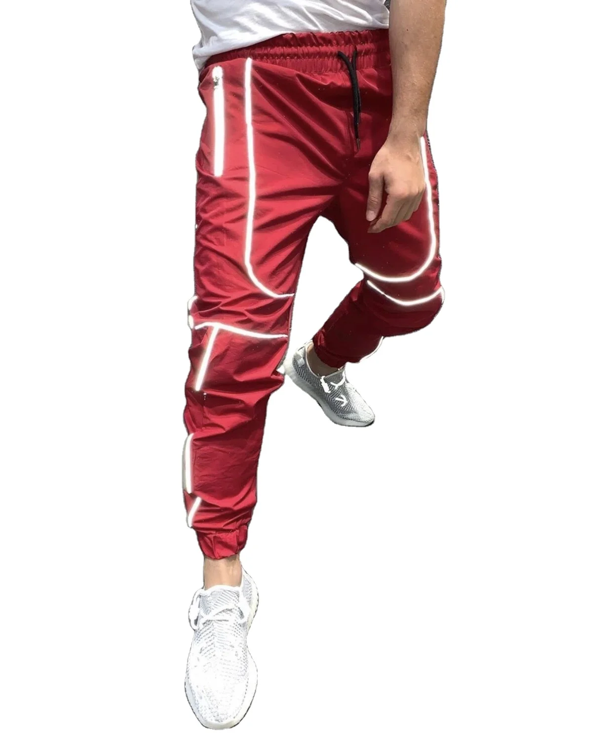 

Autumn winter new style sports pants night running reflective small foot trend pants fitness sports basketball pants