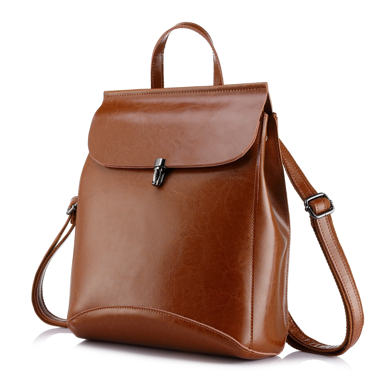 

LOVEVOOK Realer school bag for girls teenagers vintage large travel female shoulder bag women backpack genuine leather backpacks
