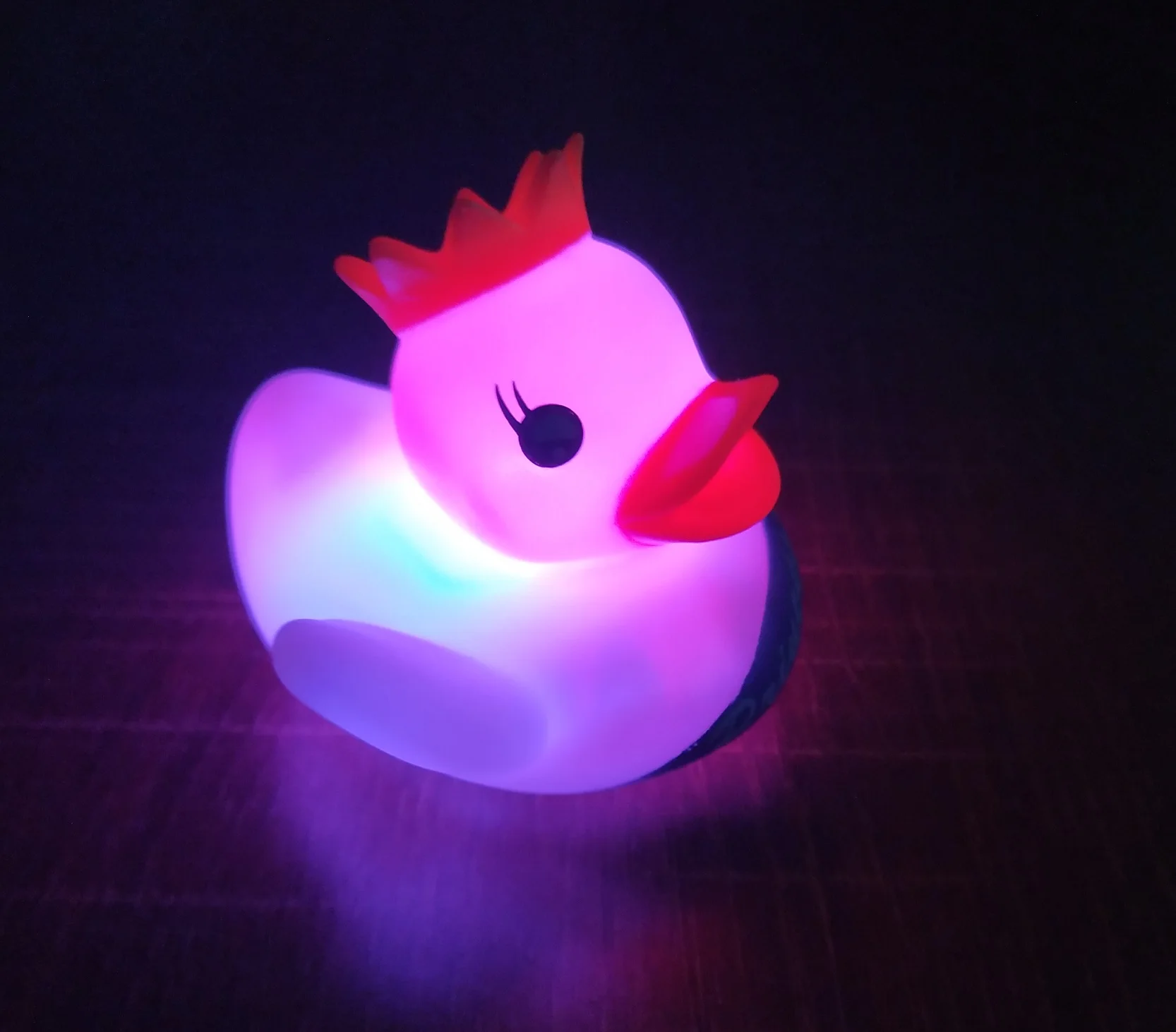 Waterproof LED flashing princess pvc bath toys duck