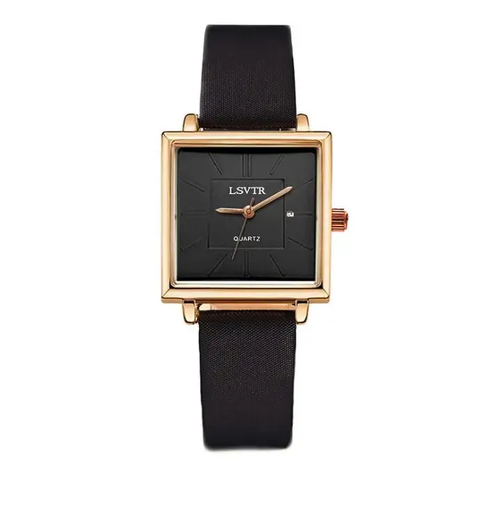 

Women Ladies Wrist Watch Fashion Quartz PU Leather watch square dial lady watch