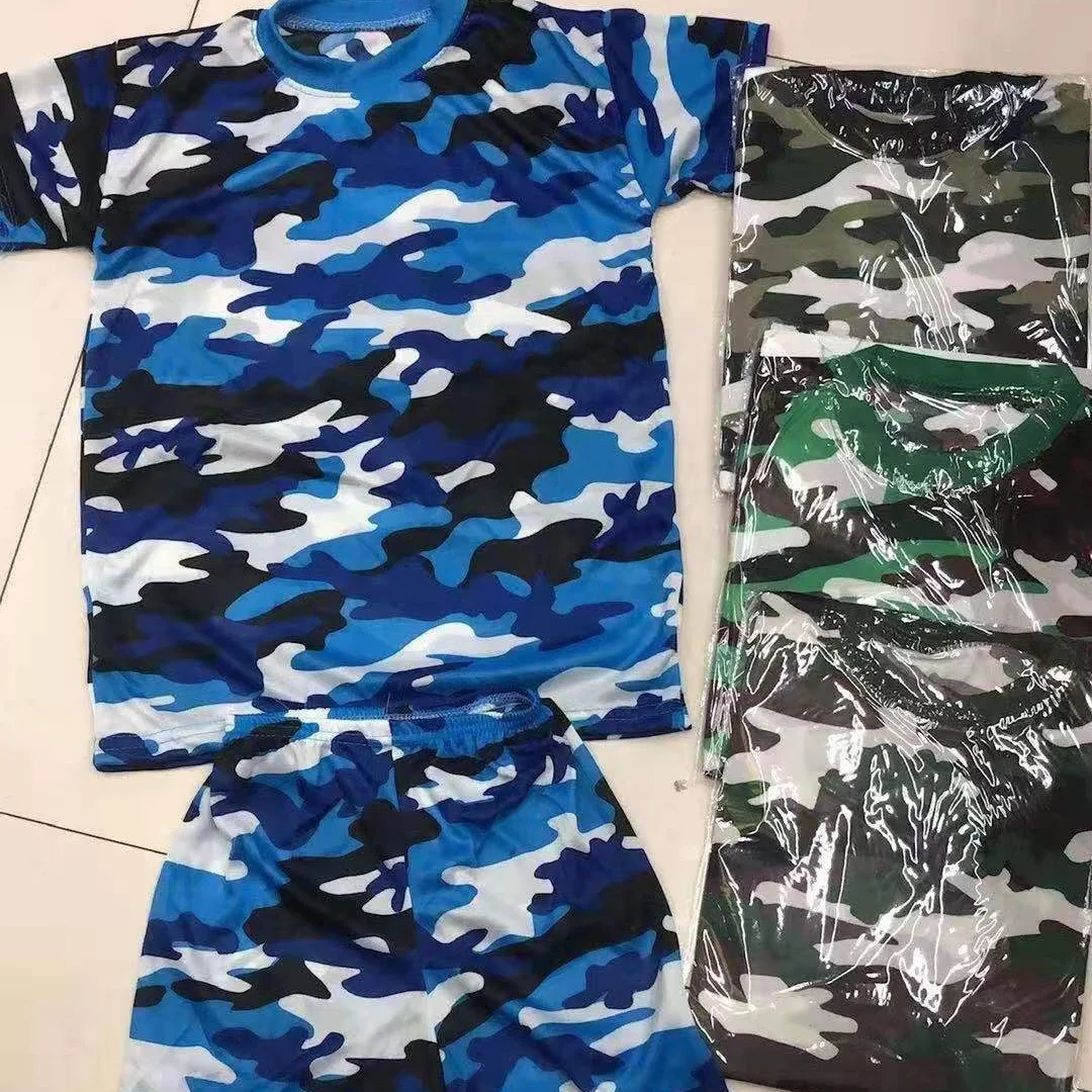 

1.5 USD BT188 children summer t shirt and shorts 2 pieces set kids boys Camouflage clothes suit for 3 - 7 years old, Mix color same as picture