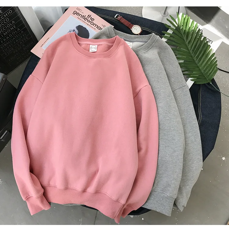 

Oversized Hoodie Sweatshirt 2021 Fashion Women Solid Color Long Sleeve Ladies Streetwear Slouch Pullover Jumper Tops 17 Colors, Picture shows