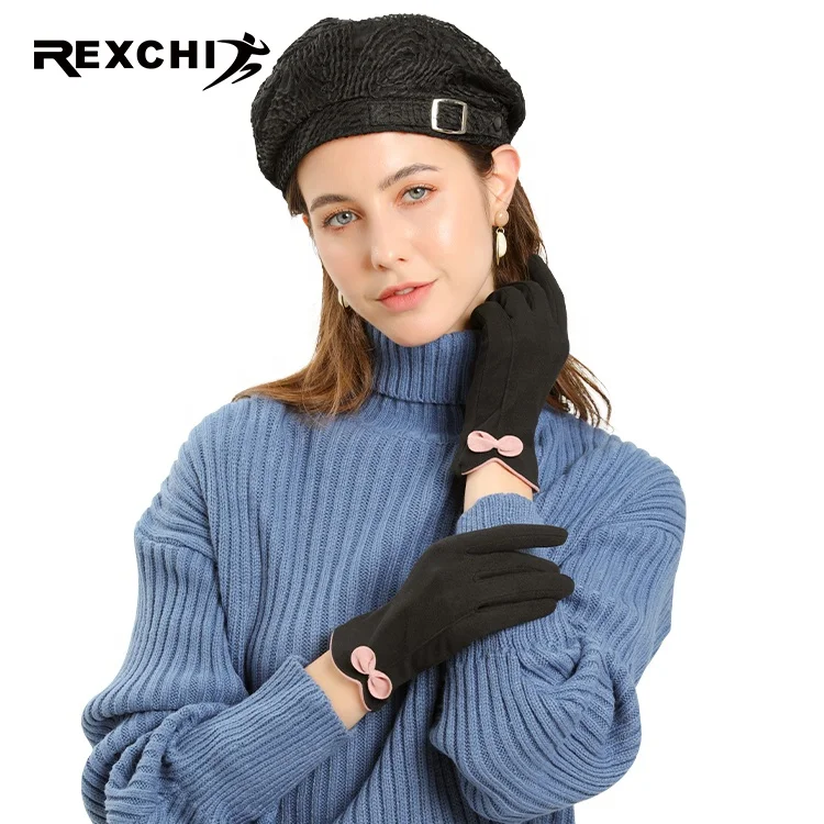 

REXCHI DY32 Winter Touch Screen Women Men Gloves Warm Knitted Wool Mittens Men Microflex Exam Glove, Has 4 color