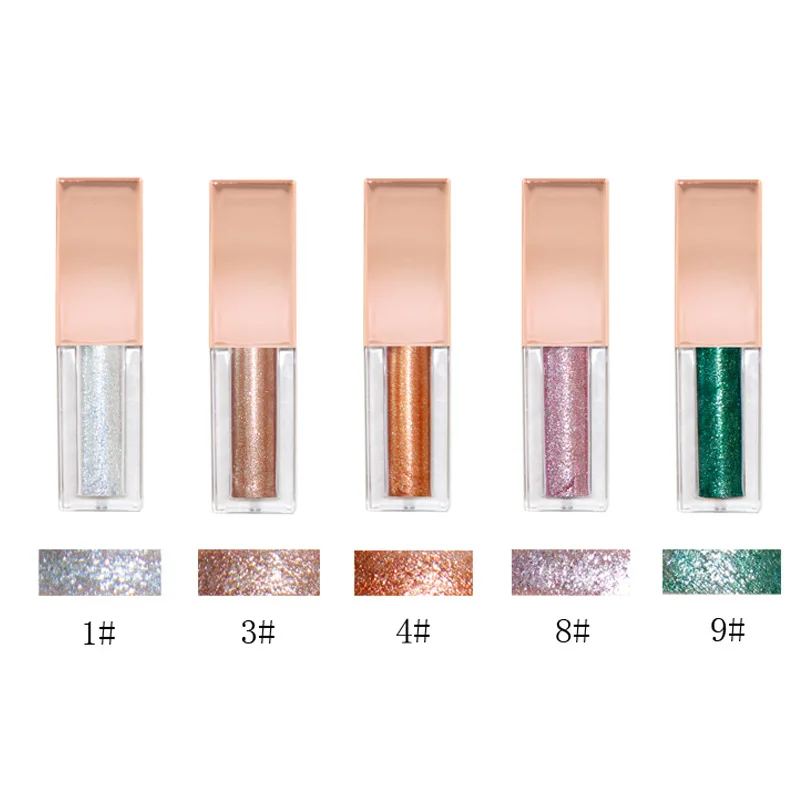 

2021 Make up New Glitter Custom Label Liquid Packaging Eyeshadow Glitter Liquid Eyeshadow