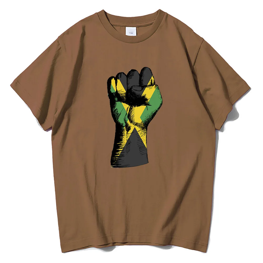 

240 Gram custom T shirt producer wholesale blank hip hop cotton Jamaican flag tshirt printable in stock Jamaica flag t shirt, Customized color
