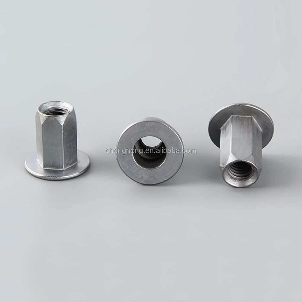 M8 Hexagon Rivet Nut,Full Hexagon Rivet Nut With Big Cap Edge,Hexagon