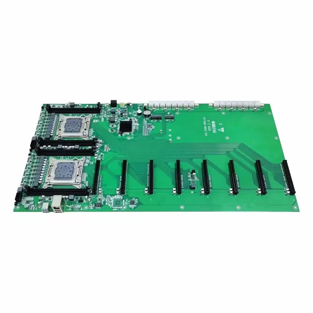 

New x98-8plus-v1.0 DUAL motherboard 8*PCIe 3.0 gpu 70mm space aleo motherboard CPU server GPU servers