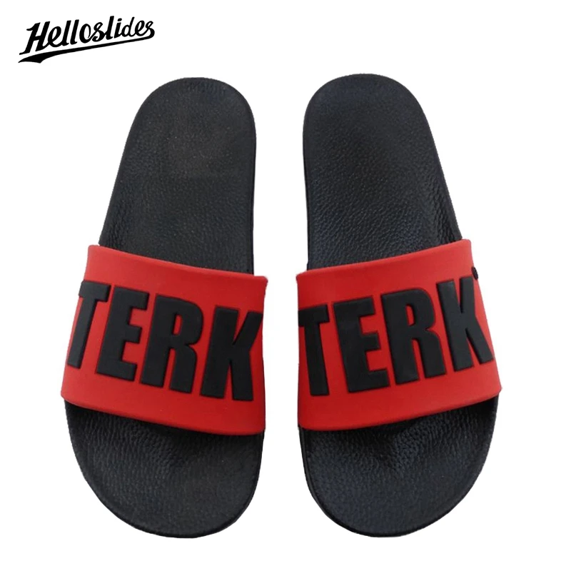 

Helloslides Rubber Sandals Flip Flop Inspired Designer Slides Customize Indoor Unisex Slippers Unisex Sandals Logo Slides