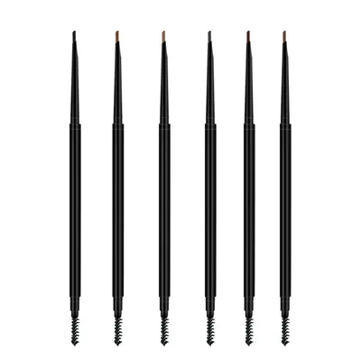 

No Logo Double-head Rotating Automatic Eyebrow Pencil With Brush 6 Colors waterproof eyebrow pen eyebrows eye brow pencil