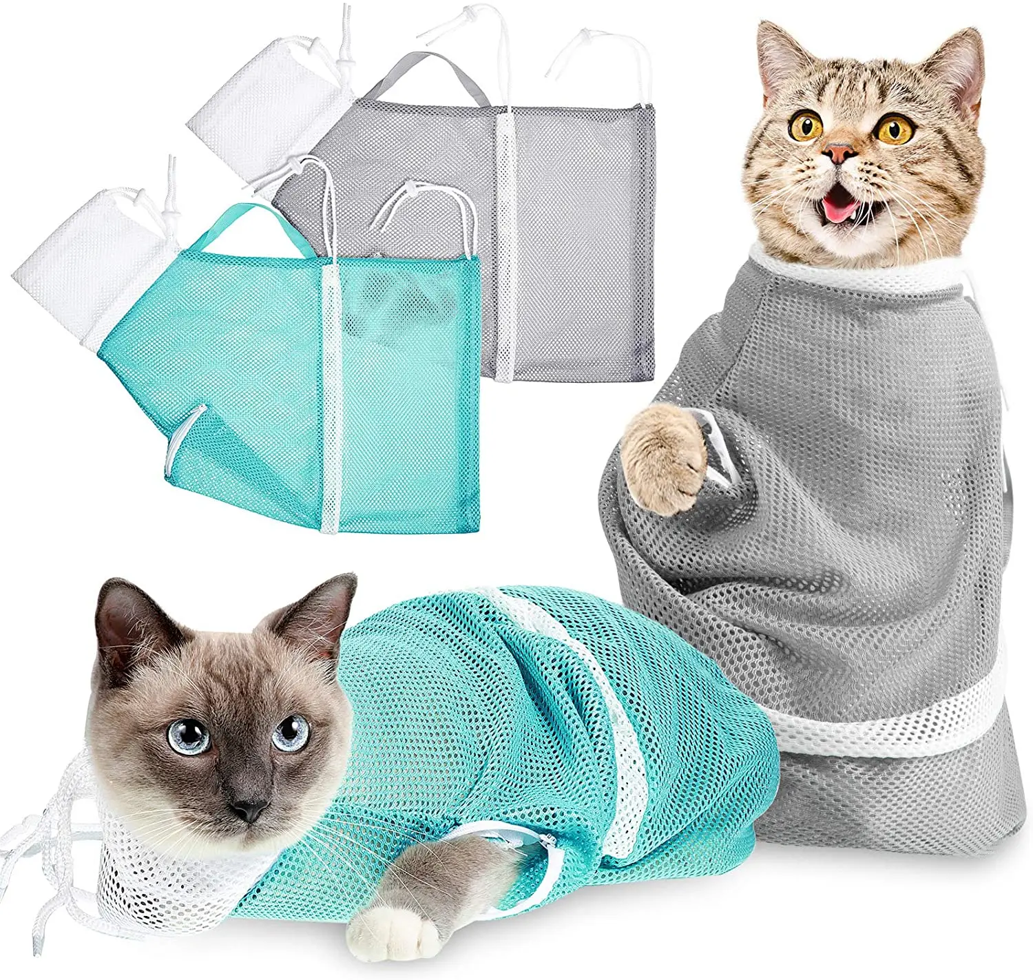 

Cat Bathing Bag Cat Shower and Anti-Bite Anti-Scratch Restraint Bag Mesh Bag Wholesales, Blue/pink/yellow/orange