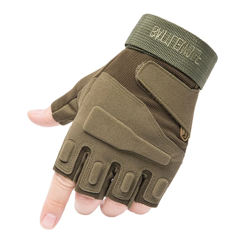 

Modern Simple Style Waterproof Non-slip Tactical Gloves Outdoor Riding Driving Hand Protective Equipment Half Finger Gloves