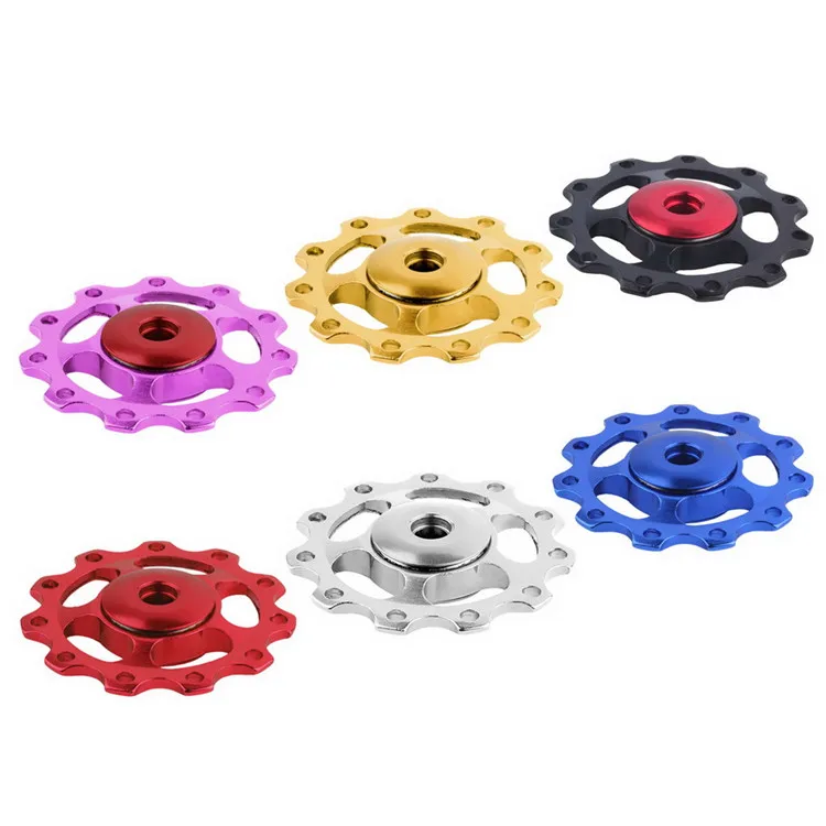 

Multi-color bicycle shifting guide wheels Accessories Mountain bike guide wheels Transmission rear derailleur guide wheels, Orange black blue purple gold silver red