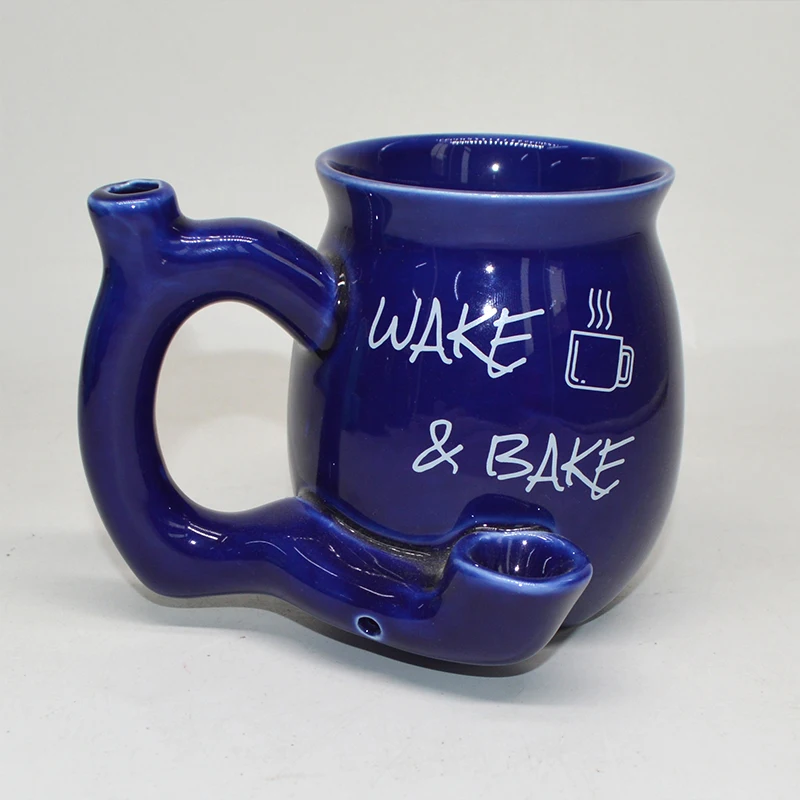

Wholesale creative ceramic smoking coffee cup tube cup, Stock/custom