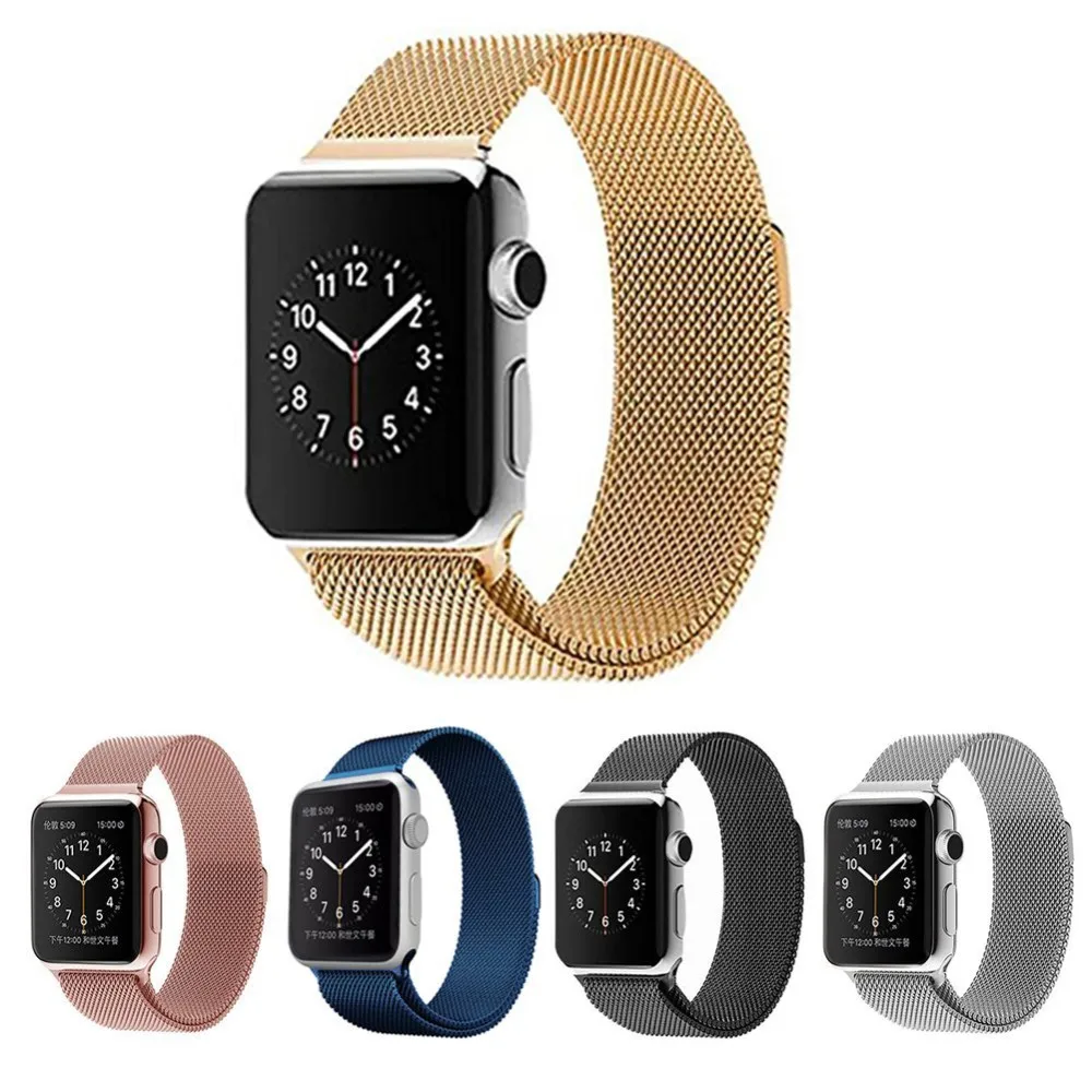 

Keepwin 2021 Apple Watch 6 Band Wide Strap Vintage Milanese Watch Band Cuff Watch Band for Apple 44mm 42mm 40mm 38mm, Silver/pink/gold/black/gun/champagne